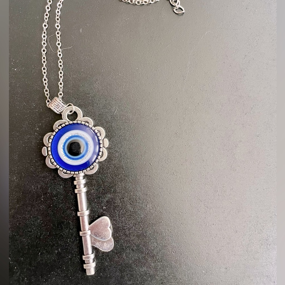 Evil Eye Key Necklace